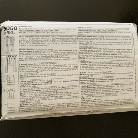 Simplicity ~ ShowHouse Windows ~ Pattern #5050 ~ "French Country" Style - Picture 5 of 6